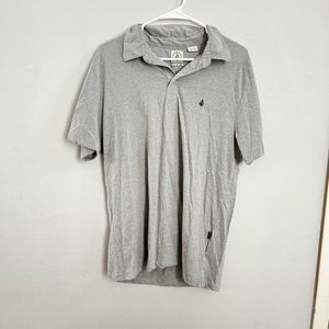 Mens Gray Volcom Polo